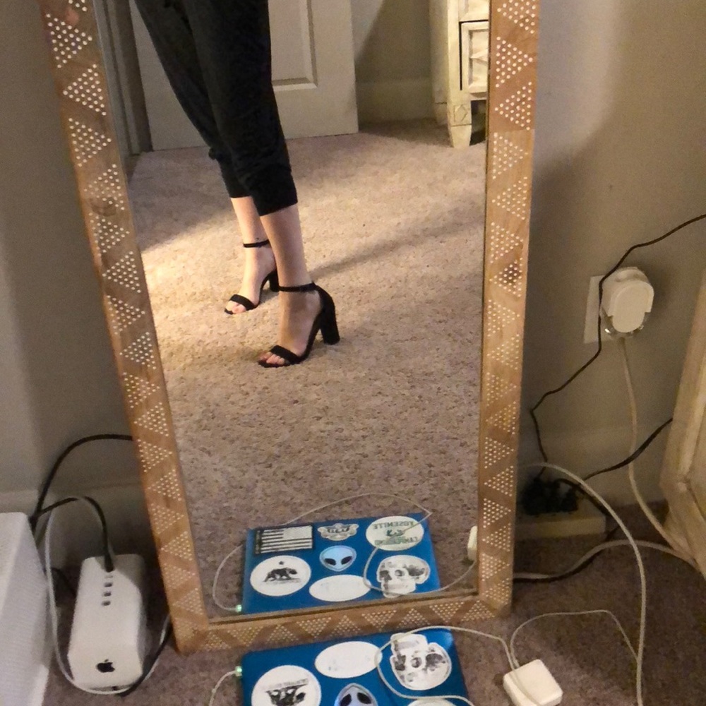Black block heels